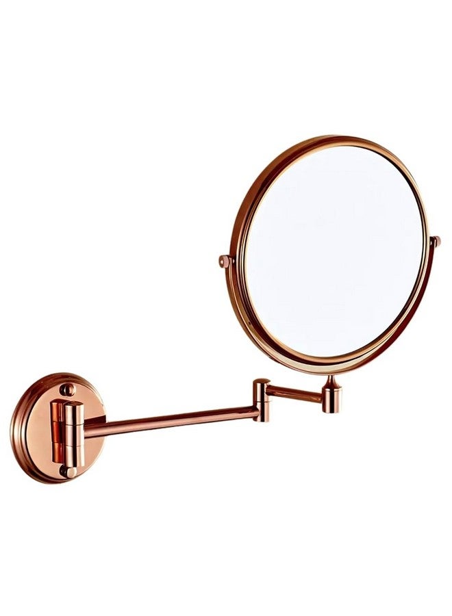RFV1 Wall Mount Shaving Mirror II Makeup Mirror II Bathroom Mirror with 5X Magnifying Mirror (Rose Gold,8 Inch) - Image 1