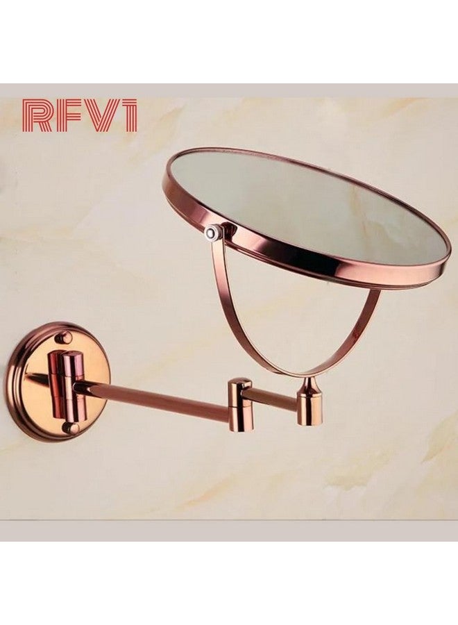 RFV1 Wall Mount Shaving Mirror II Makeup Mirror II Bathroom Mirror with 5X Magnifying Mirror (Rose Gold,8 Inch) - Image 2