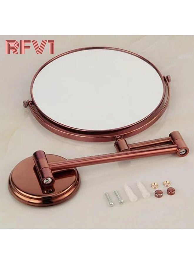 RFV1 Wall Mount Shaving Mirror II Makeup Mirror II Bathroom Mirror with 5X Magnifying Mirror (Rose Gold,8 Inch) - Image 3