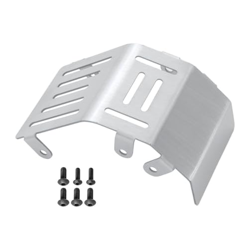 UURCSKY Stainless Steel Guard Armor Protector Skid Plate for LOSI 1/4 Promoto-MX Motorcycle Upgrade Parts Accessories（Silver） - Image 2