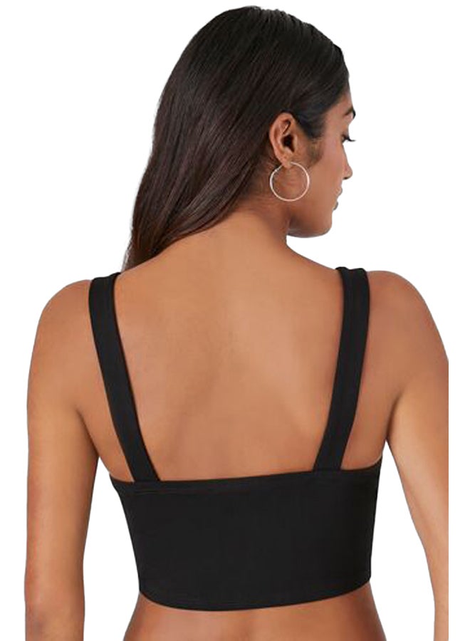 FOREVER 21 Curved Hem Bustier Crop Top - Image 4