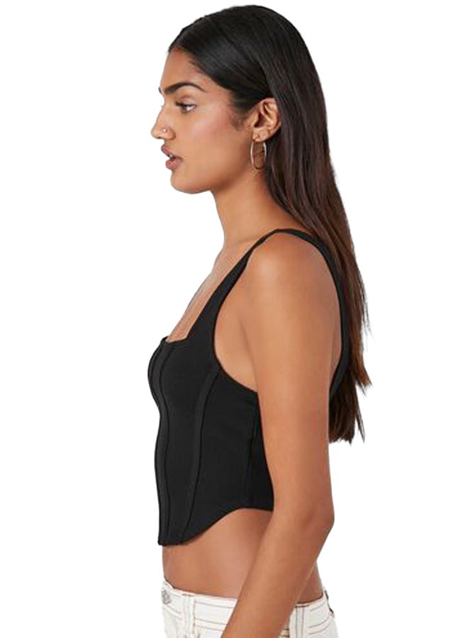 FOREVER 21 Curved Hem Bustier Crop Top - Image 3