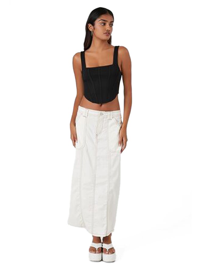 FOREVER 21 Curved Hem Bustier Crop Top - Image 5