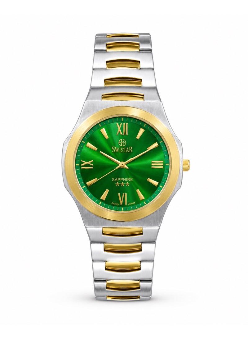 Swistar Luxury Slim Series: Stainless Steel Men's Quartz Watch with Sapphire Crystal Dial