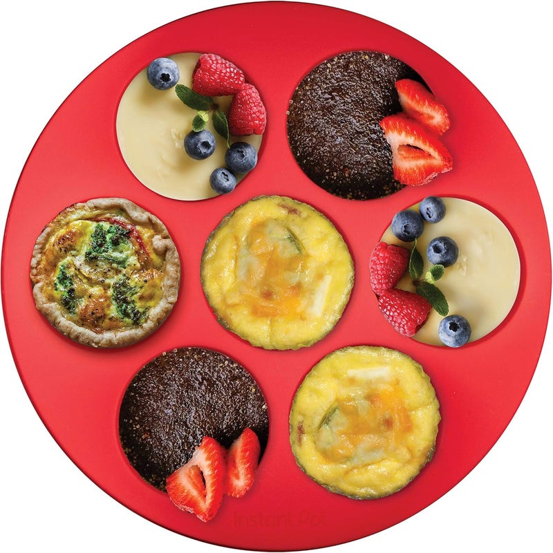 Instant Pot Official Silicone Egg Bites Pan with Lid - Compatible with 6 Qt., 8 Qt. Cookers - Ideal for Egg Bites, Muffins, Baby Food, and More - BPA-Free, Non-Stick, and Heat Resistant to 450°F - Image 4