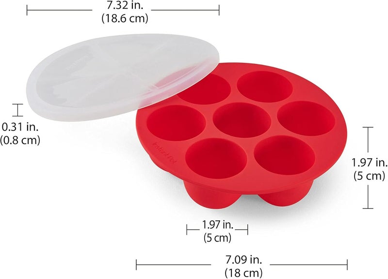 Instant Pot Official Silicone Egg Bites Pan with Lid - Compatible with 6 Qt., 8 Qt. Cookers - Ideal for Egg Bites, Muffins, Baby Food, and More - BPA-Free, Non-Stick, and Heat Resistant to 450°F - Image 2