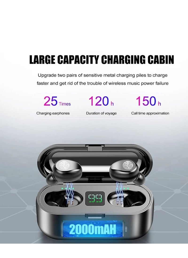 F9 TWS True Wireless Earbuds Bluetooth Version 5.1 Highly Touch Sensitive