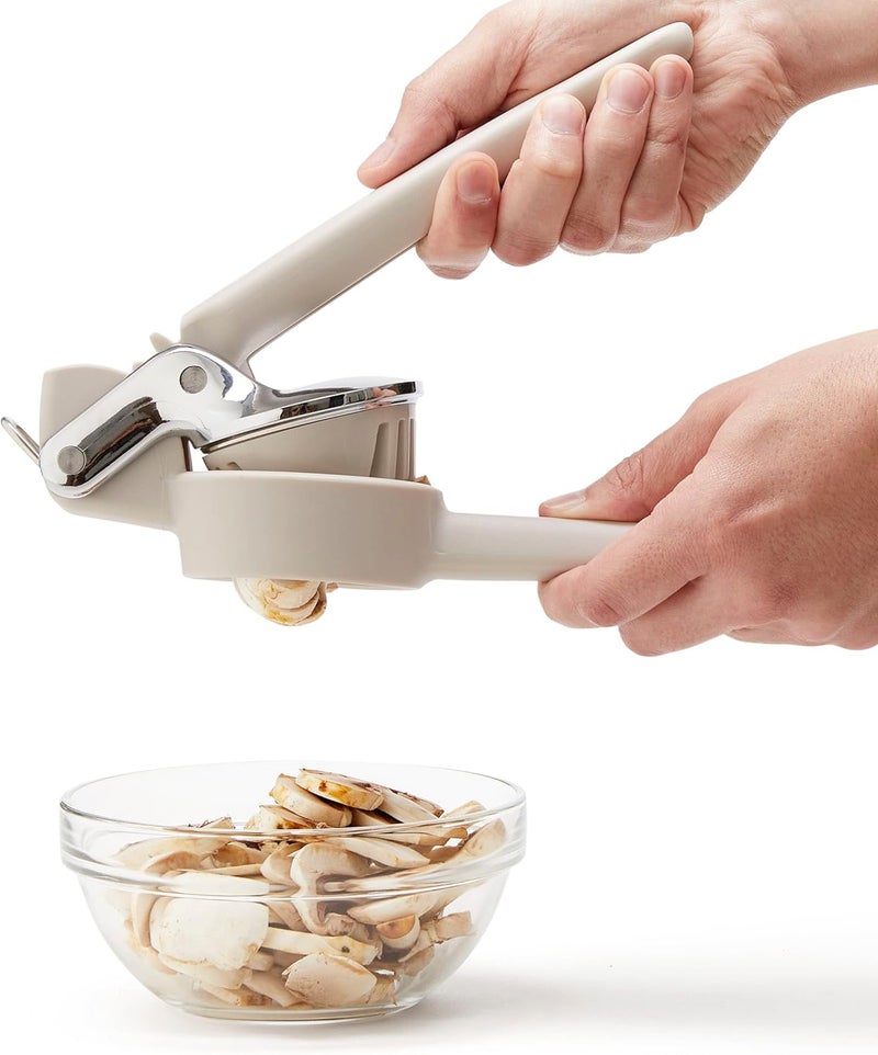 Chef'n FreshForce Hand-Held Slicer, Slices Mushrooms, Strawberries, Kiwis and More, Taupe - Image 5