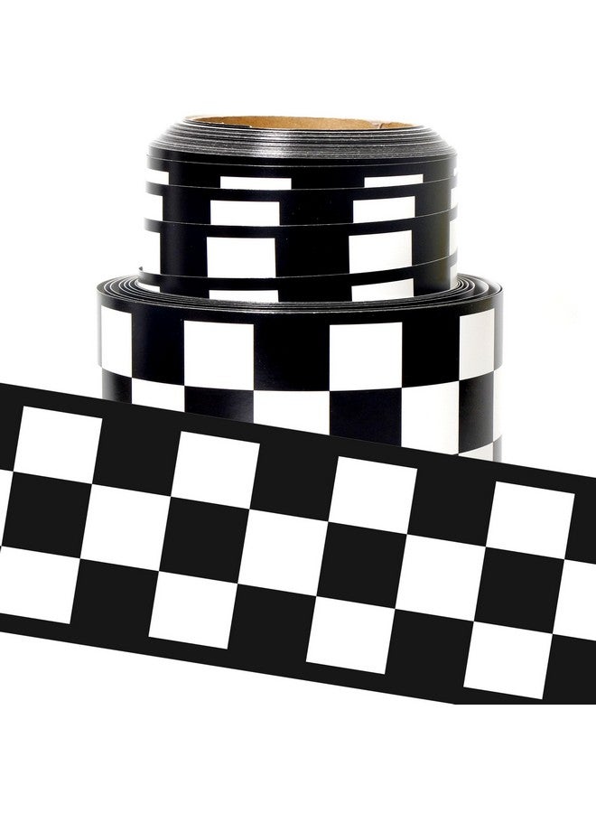 Youngever 52.5 Ft Bulletin Board Borders For Classroom Decoration, Checker Design - Image 1