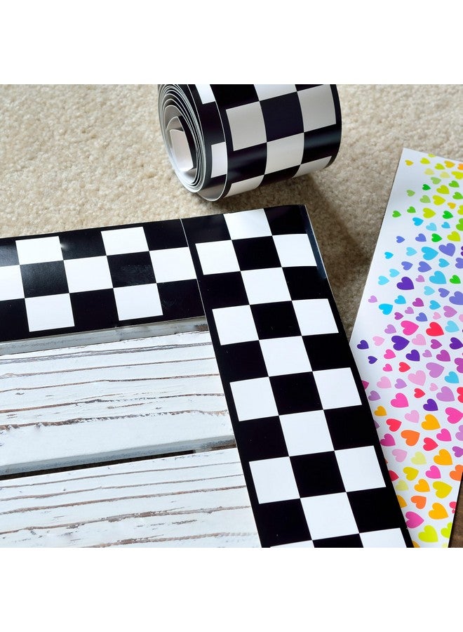 Youngever 52.5 Ft Bulletin Board Borders For Classroom Decoration, Checker Design - Image 3