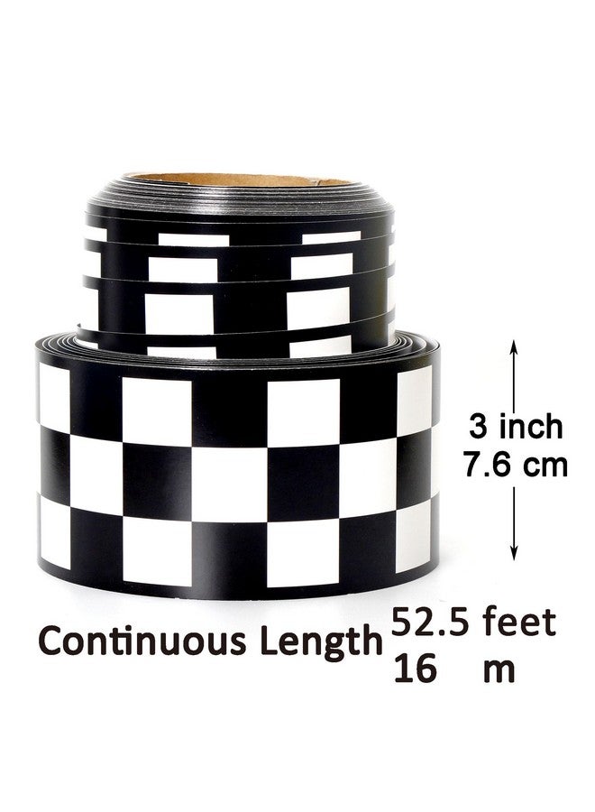 Youngever 52.5 Ft Bulletin Board Borders For Classroom Decoration, Checker Design - Image 2