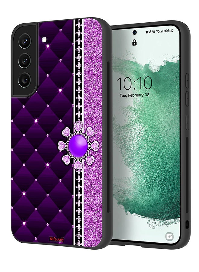 Tolwak Samsung Galaxy S22 Plus 5G Protective Case Cover Glitter Hearts - Image 1