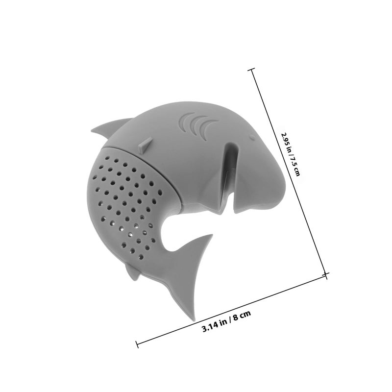 Reusable Silicone Shark Tea Strainer Infuser Loose Leaf Filter Easy to Clean - Image 3