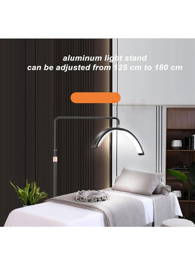 Arabest Half Moon Light,36W Desktop LED Light 3000K 6000K Half Moon Shaped,3 Adjust Brightness Eyelash Beauty Lamp for Salon Nail Art,Black 80 cm  - Image 4