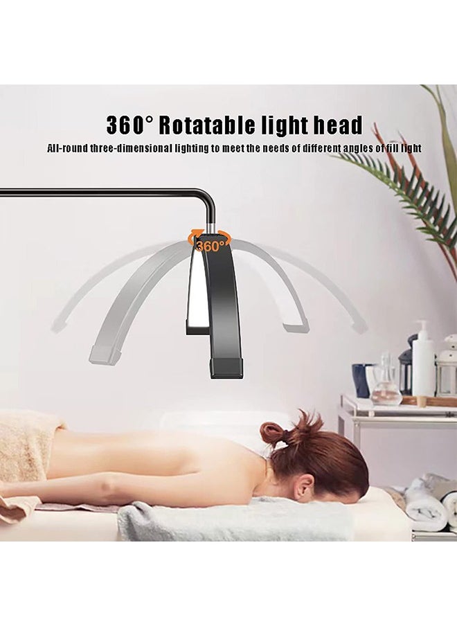 Arabest Half Moon Light,36W Desktop LED Light 3000K 6000K Half Moon Shaped,3 Adjust Brightness Eyelash Beauty Lamp for Salon Nail Art,Black 80 cm  - Image 3
