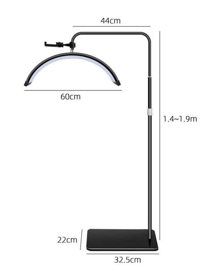 Arabest - Half Moon Light,36W Desktop LED Light 3000K 6000K Half Moon Shaped,3 Adjust Brightness Eyelash Beauty Lamp for Salon Nail Art,Black 80 cm - Image 1