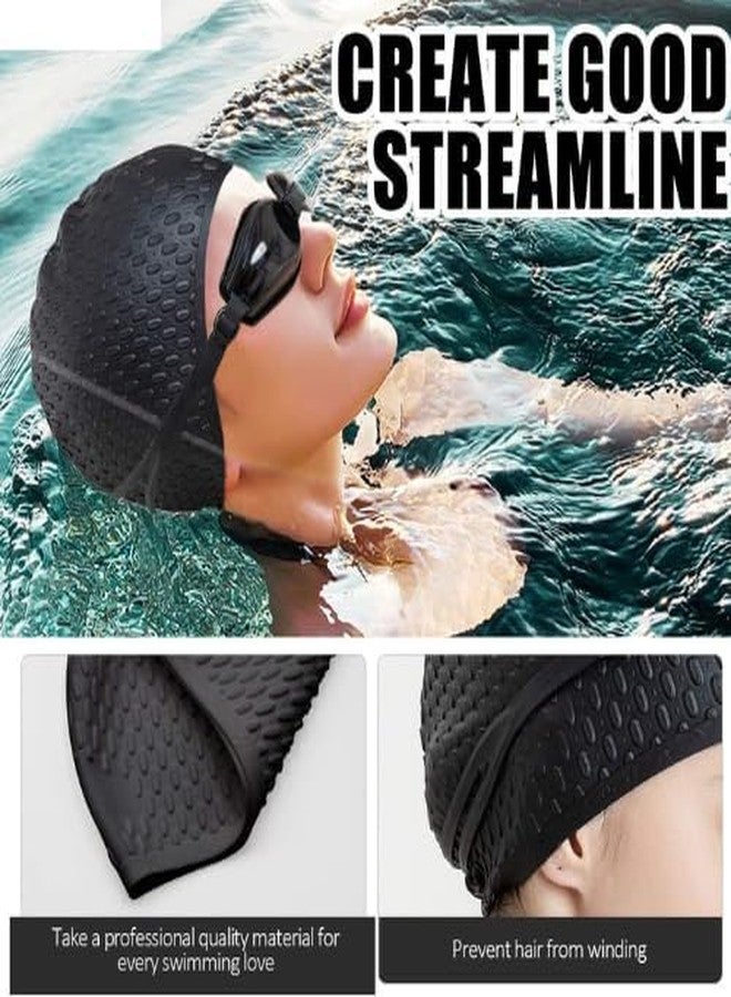 Kevim Silicone Swim Cap for Long, Short, Curly Hair - Waterproof Swimming Cap for Women & Men - Shower & Bathing Cap - Comfortable Fit, Keeps Hair Dry & Style Intact - Reusable & Durable - Image 5