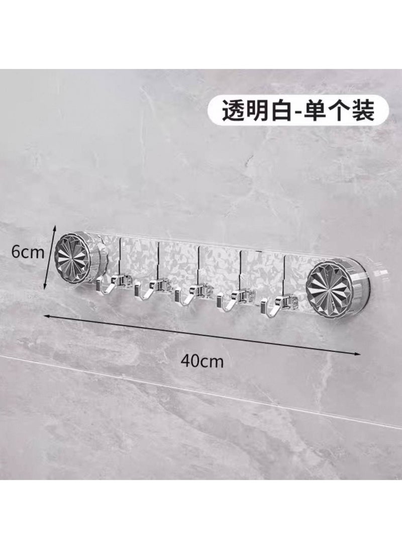 Luxury Crystal Bathroom Hangers - Sturdy Hooks for Hanging Bathroom Items, Clothes & Accessories Without Drilling (Clear Color) - Image 2