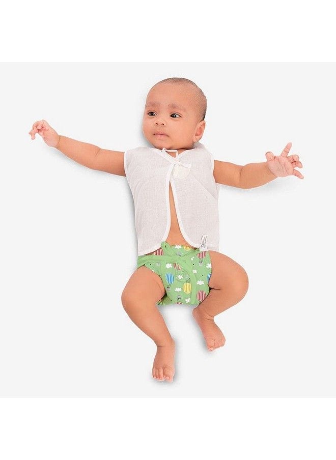 Superbottoms Dry Feel Langot Pack Of 12Organic Cotton Padded Baby Nappy ; Langot With Gentle Elastics & A Superdryfeel Layer On Top (Size 2 (Fits 5 10 Kg) Day Dreamer)  - Image 3