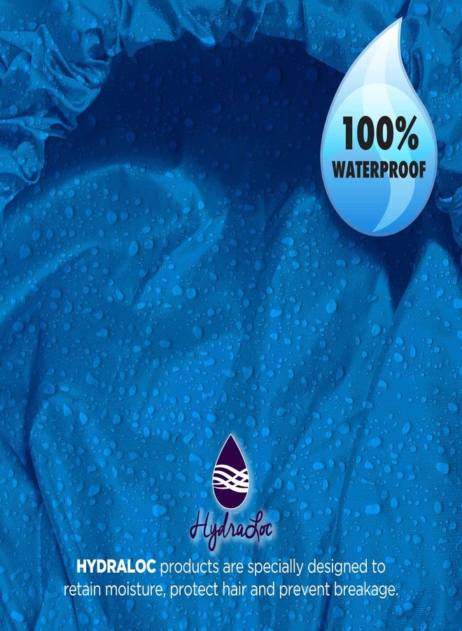 Donna Jumbo Satin Shower & Conditioning Cap 1pc for Women, Curly Hair, Roller Sets, Crochet Hairstyles, Elastic Band Waterproof Shower Cap Jumbo Cobalt Color - Image 2