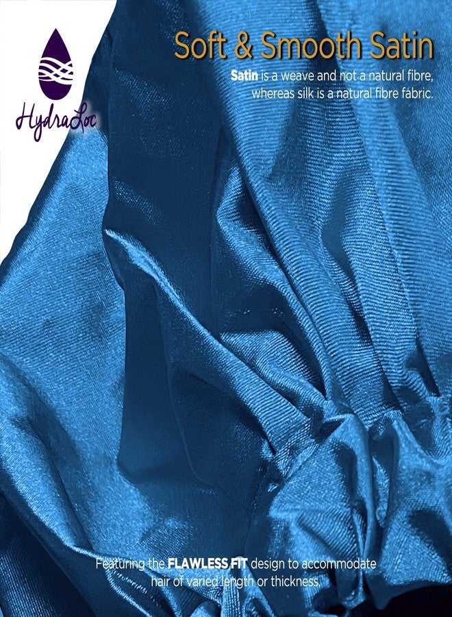 Donna Jumbo Satin Shower & Conditioning Cap 1pc for Women, Curly Hair, Roller Sets, Crochet Hairstyles, Elastic Band Waterproof Shower Cap Jumbo Cobalt Color - Image 3