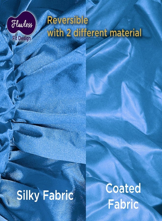 Donna Jumbo Satin Shower & Conditioning Cap 1pc for Women, Curly Hair, Roller Sets, Crochet Hairstyles, Elastic Band Waterproof Shower Cap Jumbo Cobalt Color - Image 4