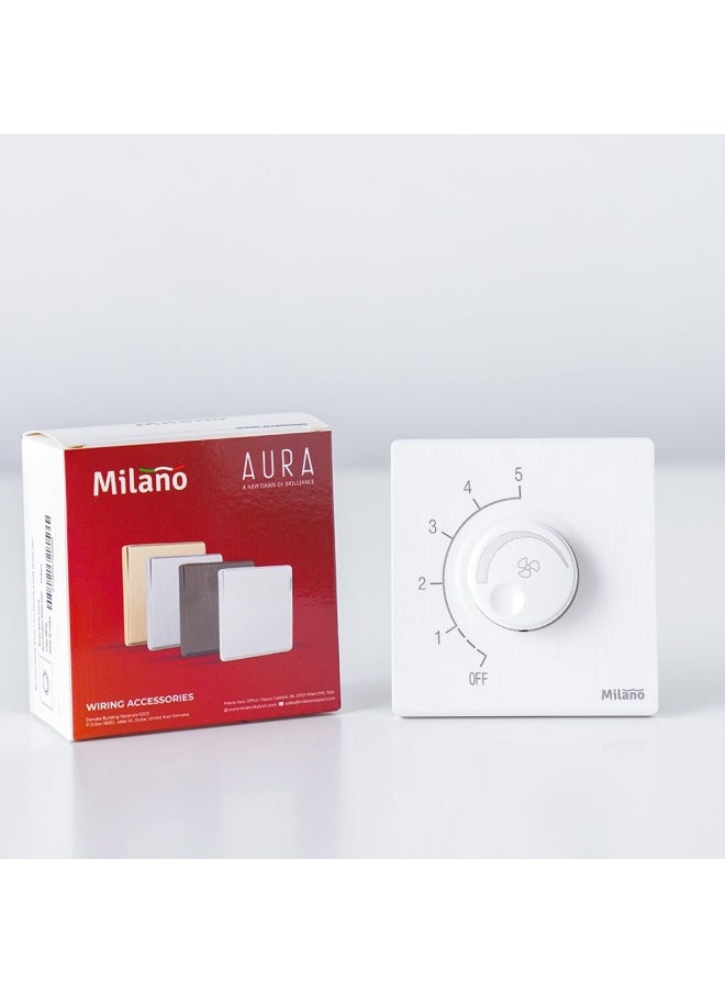 DANUBE HOME Milano 500W Step Fan Regulator 5 Step Adjustment Ceiling Fan Speed Control Switch White Aura Wh  - Image 3