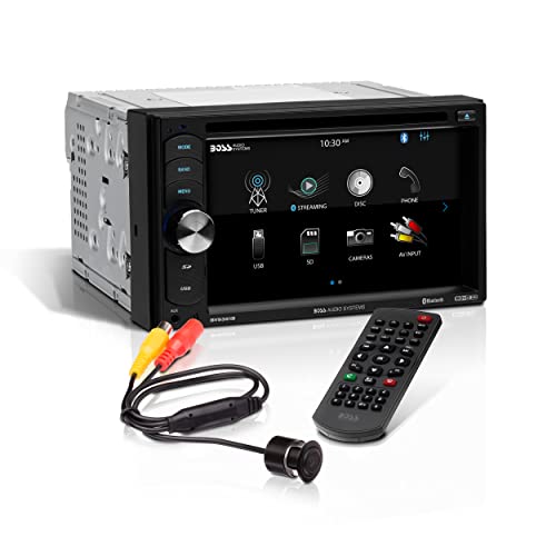 BOSS Audio Systems BVB9358RC Car Stereo – Wireless CarPlay Android Auto, Double Din, 7 Inch Touchscreen, Bluetooth, NO CD DVD Player, AM/FM Radio Receiver, Backup Camera, A/V Input, USB - Image 1
