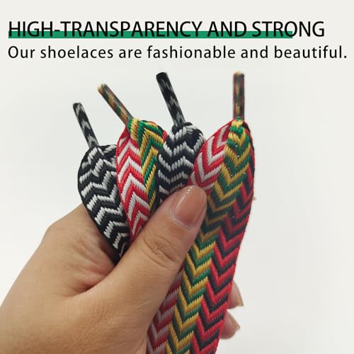 UamGlsob 3cm Thick Fat Shoe Laces for Lanvin Sneakers, Original Jumbo Chunky Shoelaces Shoe Strings Replacement Laces (Red+Yellow, 54''/140cm) - Image 3