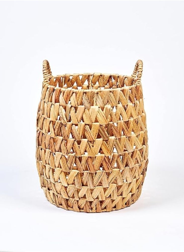 Homesmiths Small Water Hyacinth Storage Basket Dia-35 x H42 cm  - Image 1