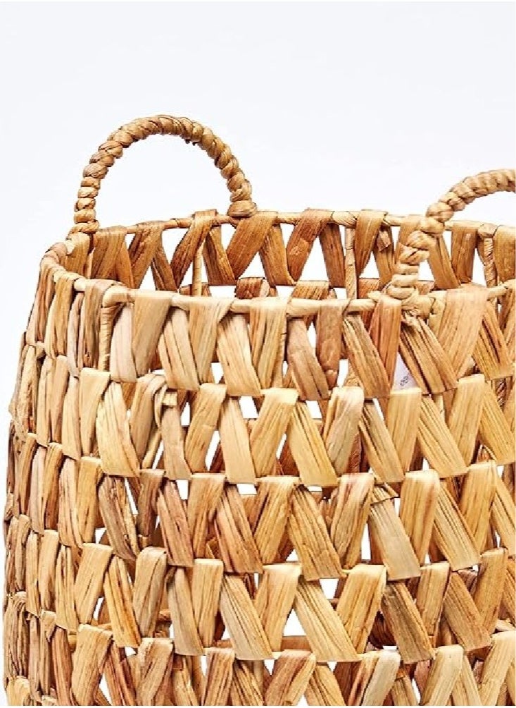 Homesmiths Small Water Hyacinth Storage Basket Dia-35 x H42 cm  - Image 2