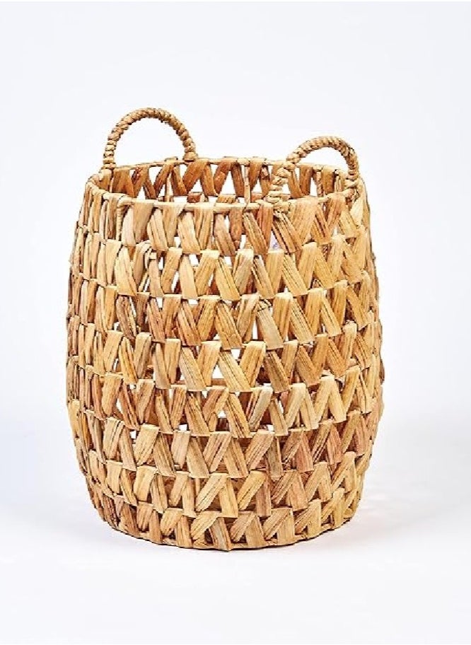 Homesmiths Small Water Hyacinth Storage Basket Dia-35 x H42 cm  - Image 3