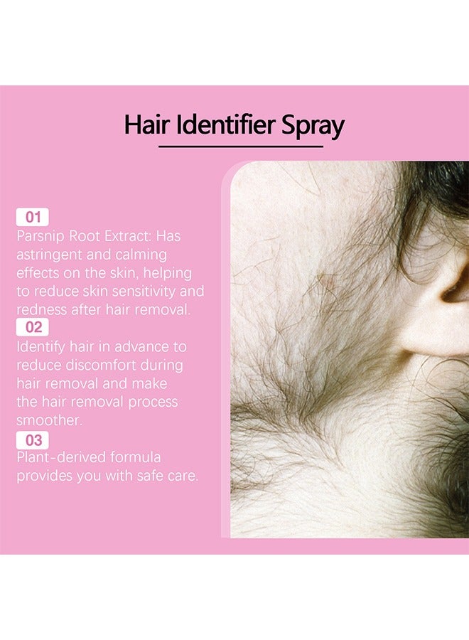 EELHOE Hair Identifier Spray, Hair Identifier Spray for Face Shaving Dermaplaning, White Dermaplaning Spray, Dermaplaning Face Spray Powder, Skin Hair Identifier Spray - Image 3