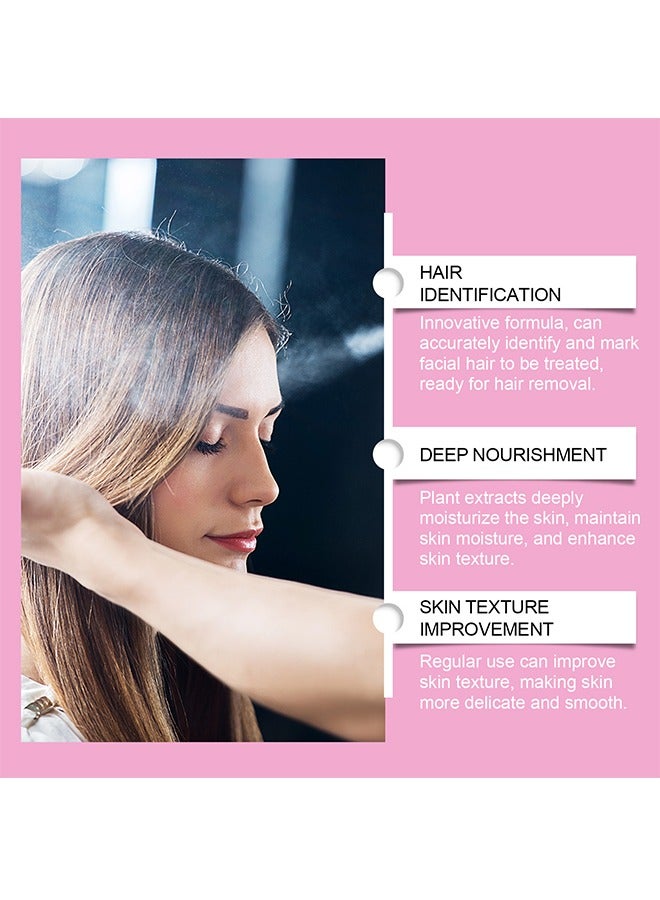 EELHOE Hair Identifier Spray, Hair Identifier Spray for Face Shaving Dermaplaning, White Dermaplaning Spray, Dermaplaning Face Spray Powder, Skin Hair Identifier Spray - Image 5