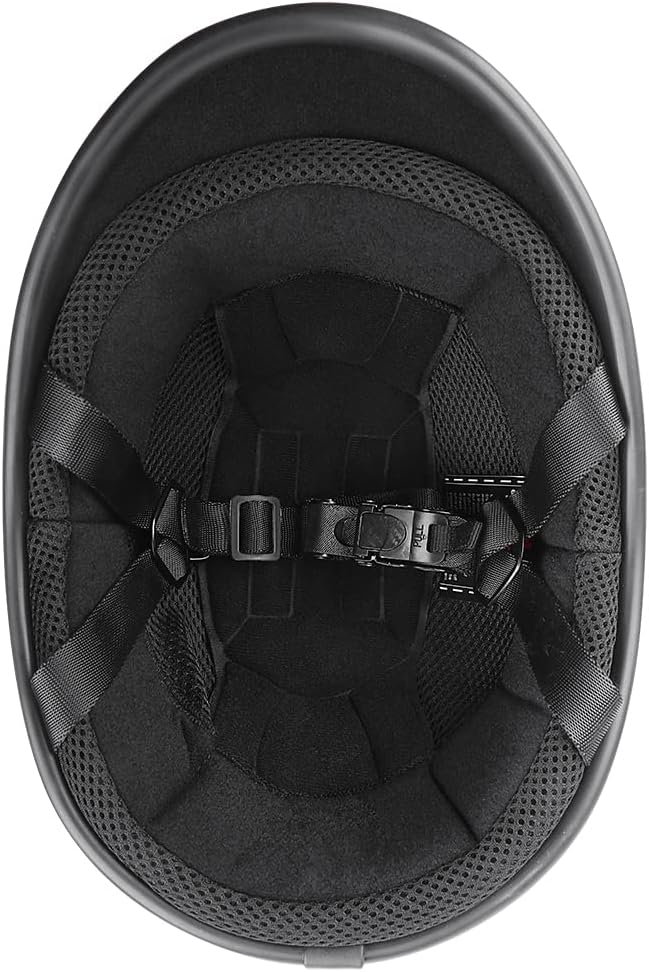 Woljay Half Cap Vintage Shell Open Face Motorcycle Helmet - DOT Approved - Image 4
