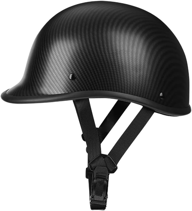 Woljay Half Cap Vintage Shell Open Face Motorcycle Helmet - DOT Approved - Image 1