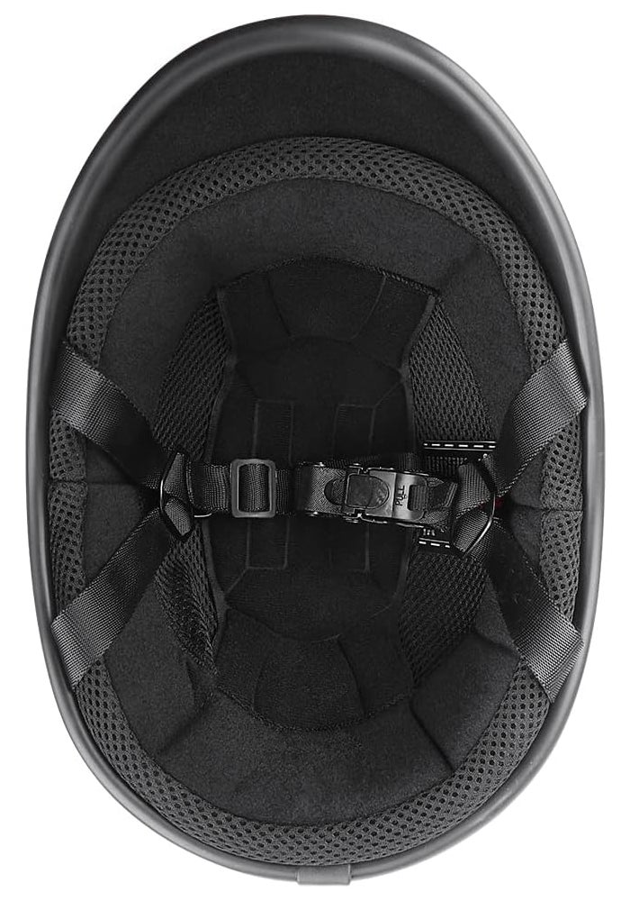 Woljay Half Cap Vintage Shell Open Face Motorcycle Helmet - DOT Approved - Image 4