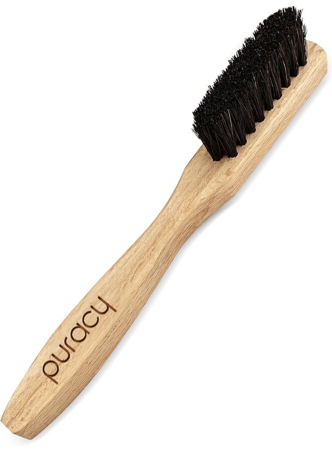 Laundry Stain Remover Brush for Tough, Deep, and Aged Clothing Stains, with Genuine Horsehair Bristles for Safe and Effective Stain and Odor Elimination - Image 1