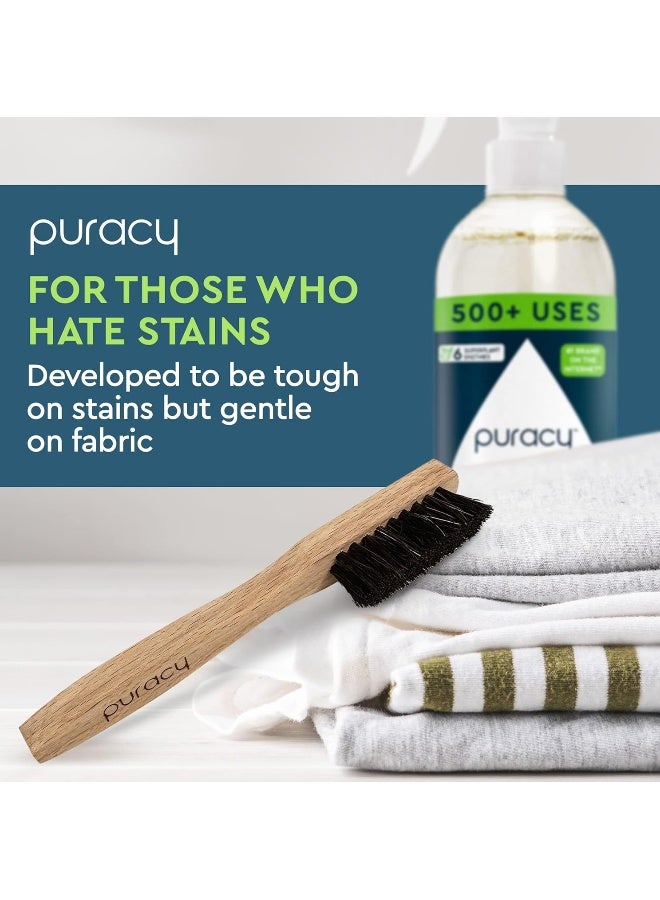 Laundry Stain Remover Brush for Tough, Deep, and Aged Clothing Stains, with Genuine Horsehair Bristles for Safe and Effective Stain and Odor Elimination - Image 2