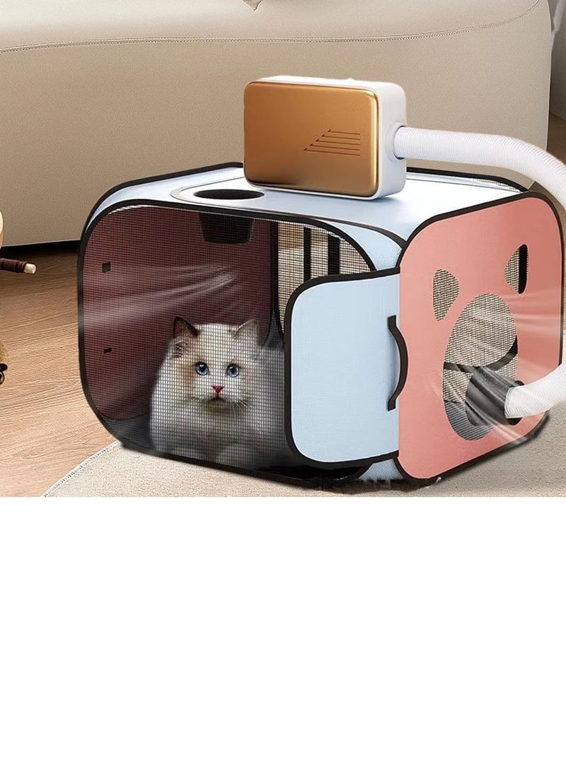 A.M Pet Hair Dryer Box, Dog Dryer Box - Cat Drying Box Portable Folding Cat Dryer Box | Anti-Fly Cat Dryer Box, Pet Dog Cat Drying Box for Cat and Small Dog Puppy With Dryer - Image 1