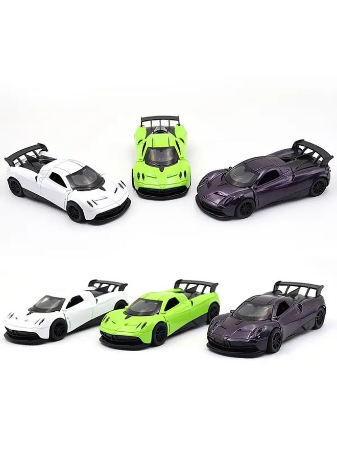 Purple 1 36 Scale Lamborghini Murcielago Zinc Alloy Pull Back Car Realistic Design Collectible - Image 5