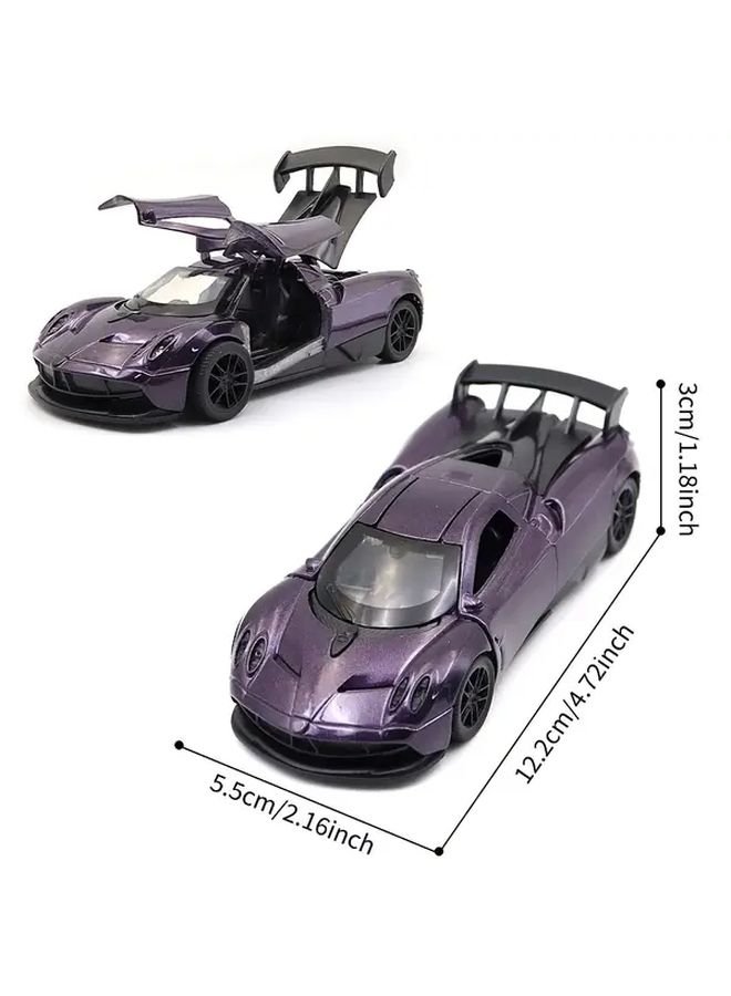 Purple 1 36 Scale Lamborghini Murcielago Zinc Alloy Pull Back Car Realistic Design Collectible - Image 2