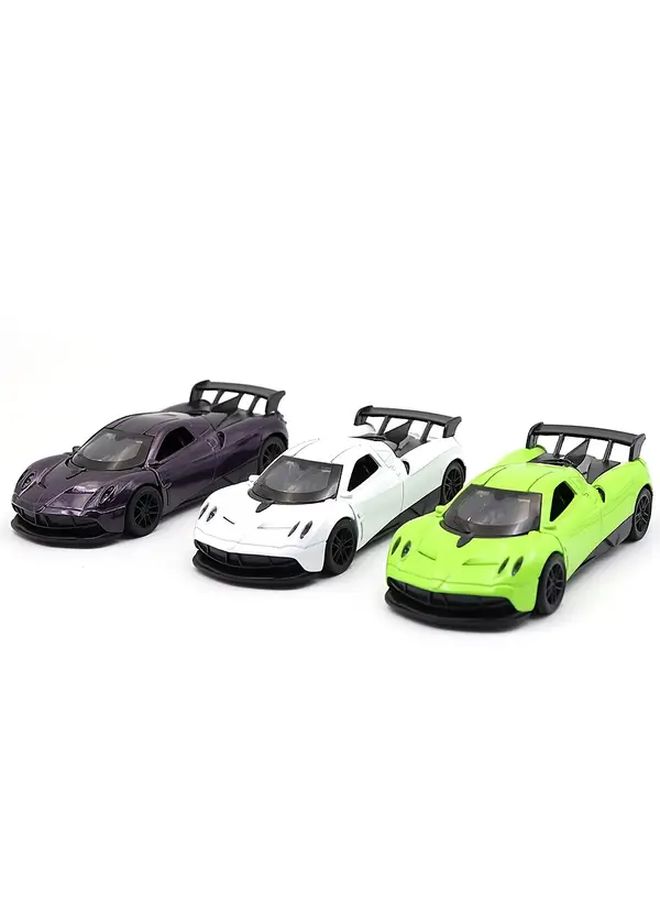 Purple 1 36 Scale Lamborghini Murcielago Zinc Alloy Pull Back Car Realistic Design Collectible - Image 4