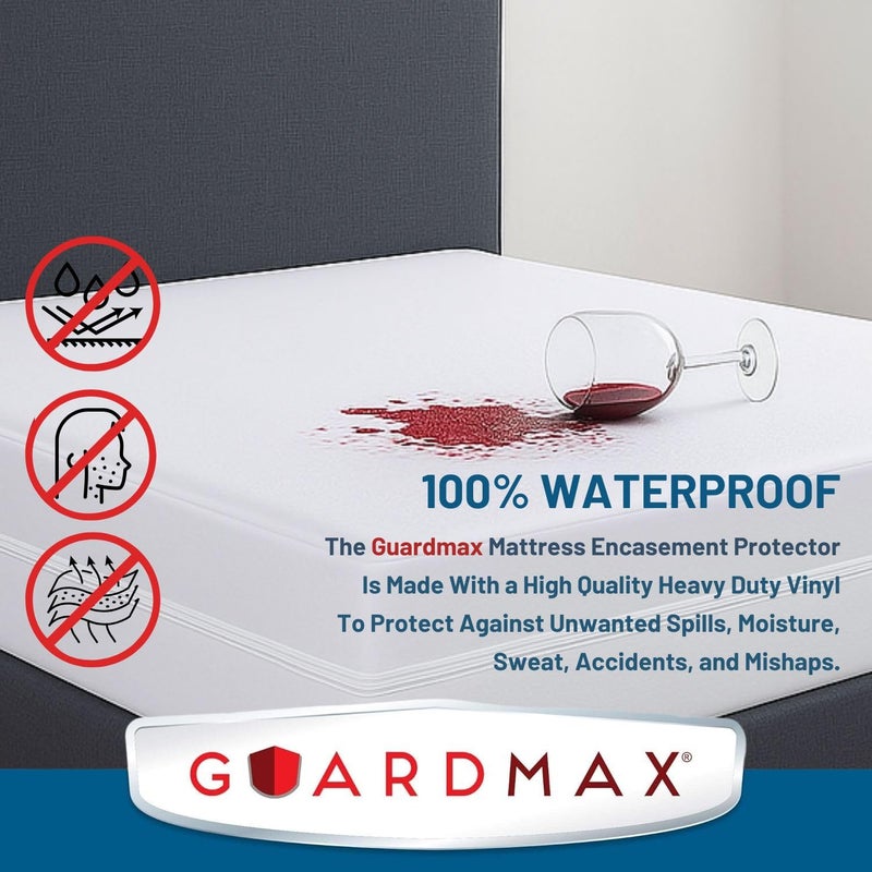 Guardmax Heavy Duty Vinyl Twin XL Zippered Mattress Encasement - Waterproof & Breathable Mattress Protector - Comfortable, Soft, and Noiseless Zippered Bedding - Dust Mite Proof (39 x 80 x 9) - Image 3