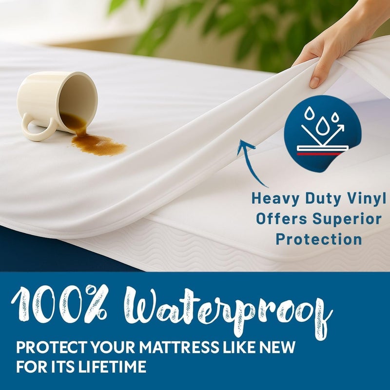 Guardmax Heavy Duty Vinyl Twin XL Zippered Mattress Encasement - Waterproof & Breathable Mattress Protector - Comfortable, Soft, and Noiseless Zippered Bedding - Dust Mite Proof (39 x 80 x 9) - Image 4