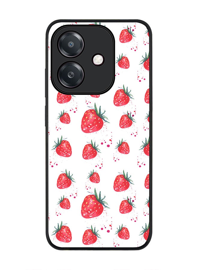 Stylizedd For Oppo A3x 4G / A3 4G Case,Slim fit Camera Protection, Shockproof Thin Phone cover - Dripping Strawberries - Image 1