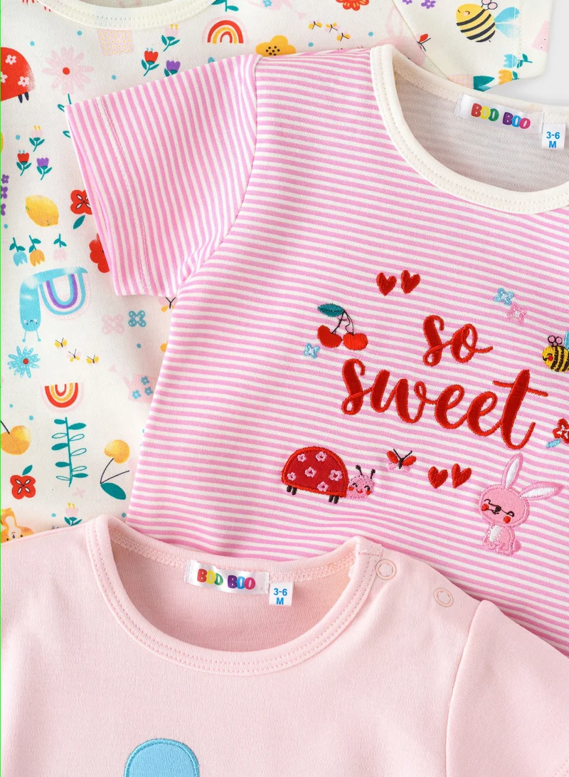 Boo Boo BooBoo Kids Garden Range 3 Pk Tees