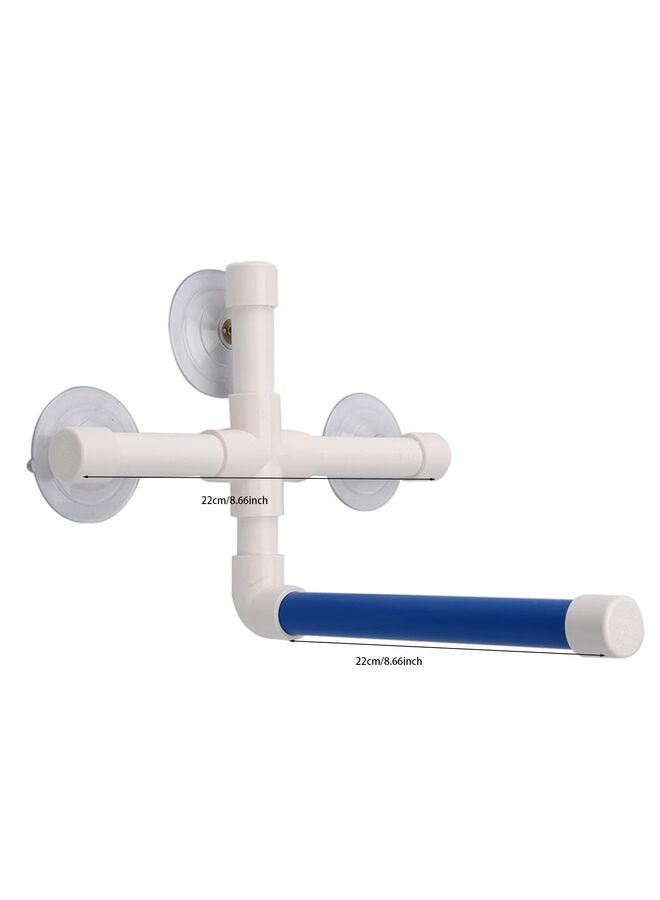 Bird Parrot Stand Perch Shower Perch Standing Toy Portable Suction Cup Parrot Bath Stands Suppllies Holder Platform Parakeet Window Wall Hanging Play (3 Suction Cups1)  - Image 3