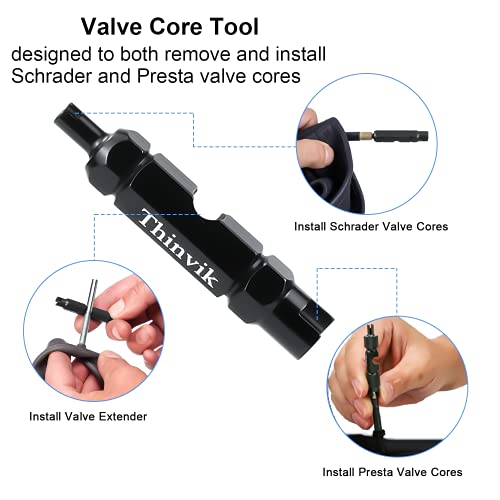 Thinvik 3.5 oz/100ML Bike Tubeless Sealant Injector Syringe for Stans No Tubes sealant and Other sealants, Presta Schrader Valve Core Removal Tool - Image 2
