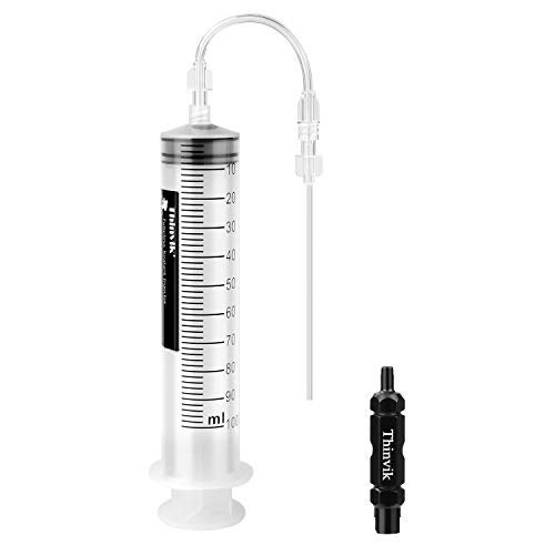 Thinvik 3.5 oz/100ML Bike Tubeless Sealant Injector Syringe for Stans No Tubes sealant and Other sealants, Presta Schrader Valve Core Removal Tool - Image 1